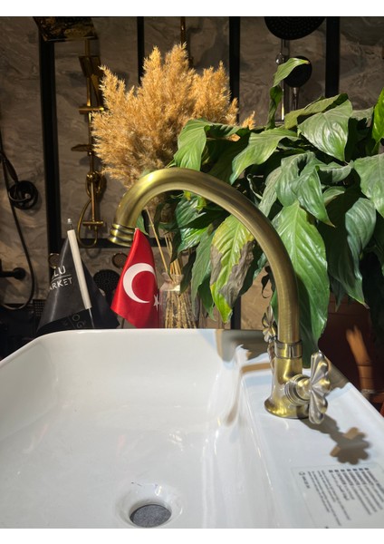 Antik Gold Vintage Klasik Armatür Özel Tasarım Pirinç