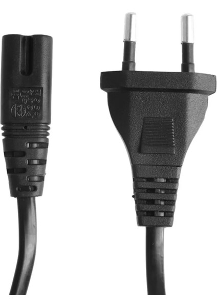 Teyp Işıldak Fişi C7 Power Güç Kablosu Enerji Kablosu 2 Pinli Power Cord 2-Prong Pin Ac Ab 1.5 Metre