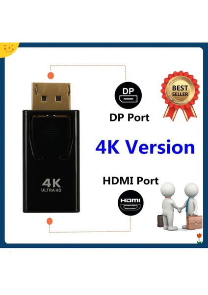 4K Display Hdmı Çevirici Displayport To Hdmı Display In HDMI Out Dp Hdmı Display Erkek Hdmı Dişi