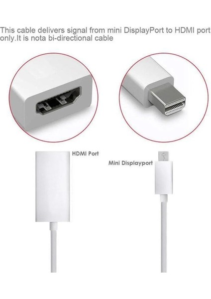 Yeni 2025 Mini Display Port To Hdmı Çevirici Dönüştürücü Adaptör Minidisplayport Hdmı