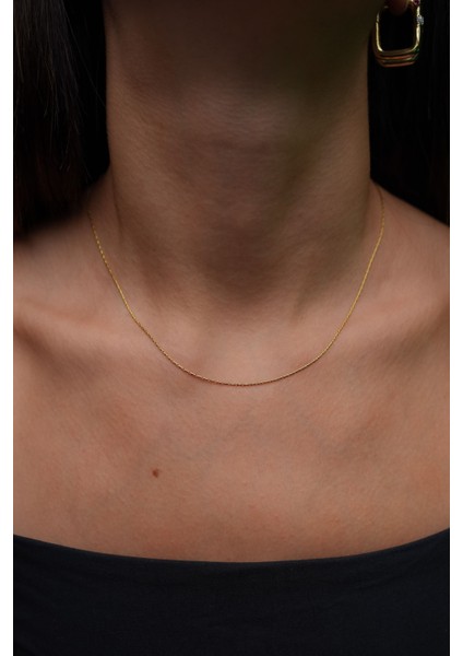 Çelik Hayalet Zincir Altın Renkli Kolye modelleri