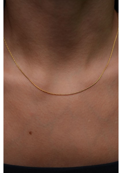 Çelik Hayalet Zincir Altın Renkli Kolye fırsatları