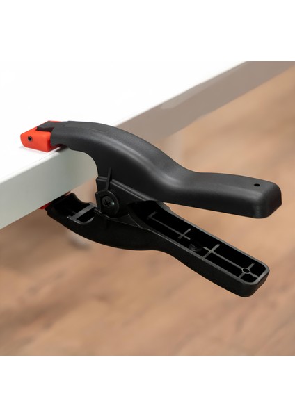 2 Adet Yaylı Kıskaç Mandal Pro El Tip İşkence Mengene Siyah Klips Hobi 50 mm 2 Inç