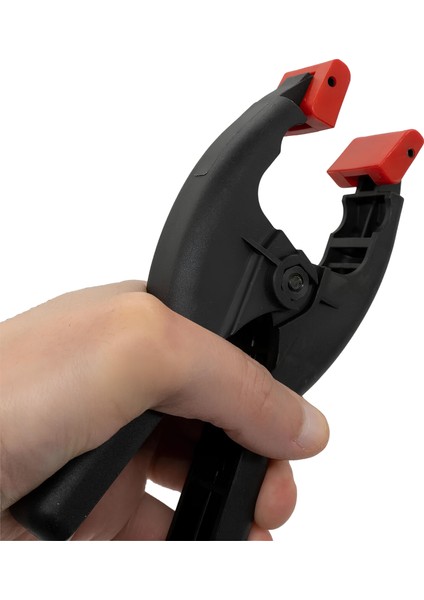 2 Adet Yaylı Kıskaç Mandal Pro El Tip İşkence Mengene Siyah Klips Hobi 50 mm 2 Inç