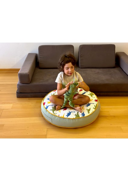 Montessori Çocuk Minderi | pikler Çocuk Odası Yastığı | rahat Dino Desenli Oyun Minderi fiyatları