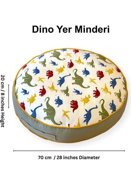Montessori Çocuk Minderi | pikler Çocuk Odası Yastığı | rahat Dino Desenli Oyun Minderi indirimleri