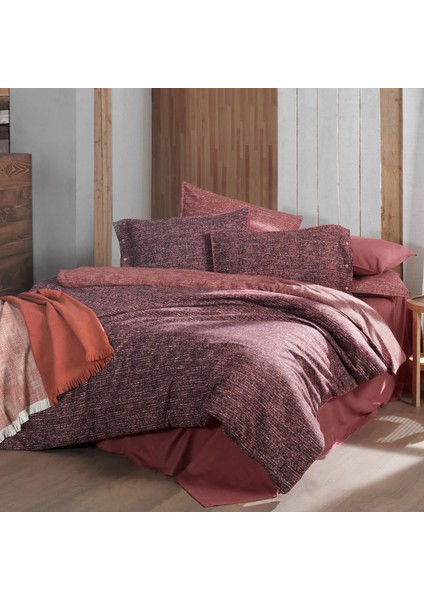 Glamis Tek Kişilik %100 Pamuk Flanel (Pazen) Nevresim Takımı Bordo indirimleri