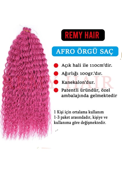 Afro Örgüsü Saç - Rose Red 100gr.