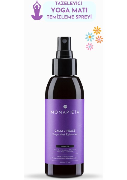 Tazeleyici Yoga Matı Temizleme Spreyi | Yenileyici & Koku Giderici | Sakin & Huzurlu Aura | 125 ml