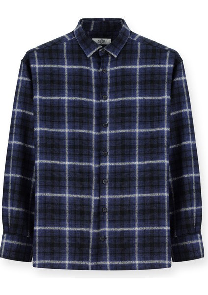 Uzun Kol Regular Fit Shacket Oduncu Ekose Pamuk Gömlek