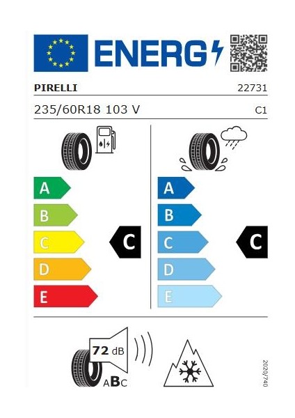 235/60 R18 103V Scorpion Winter (N0) Oto Kış Lastiği (ÜRETIM:2024)