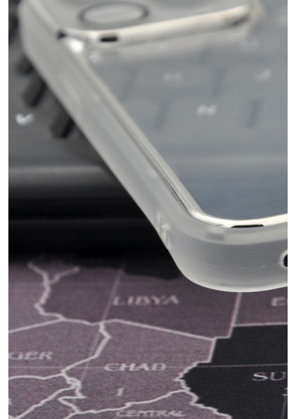 Apple iPhone 14 Pro Uyumlu Gri Kenarlı Renkli Yarı Şeffaf Kapak Kılıf Kamera Lens Korumalı fırsatları