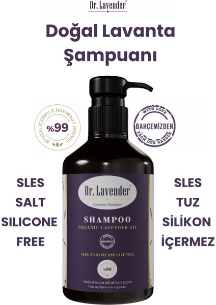 Lavanta Yağlı Şampuan 500 ml Doğal Bitkisel Lavanta Şampuanı