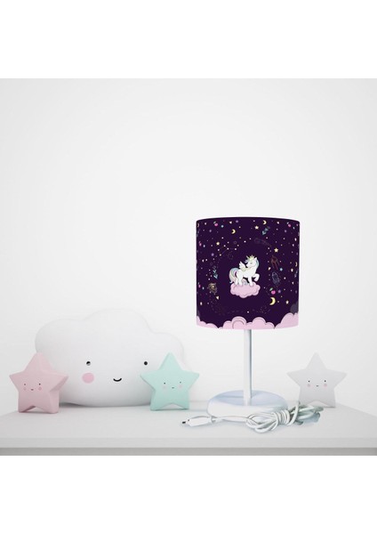 Unicorn Gezegenli Abajur