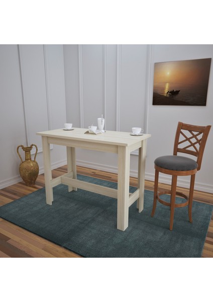 Barra Bar Masası Yüksek Yemek Masası, Meşe, 120x60