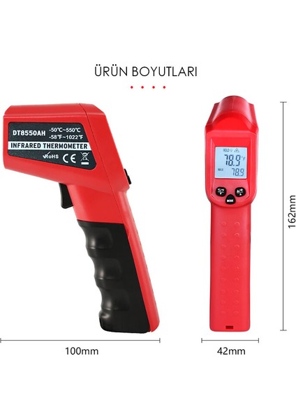 Lazerli Kızılötesi Termometre Lyk Dt 8550