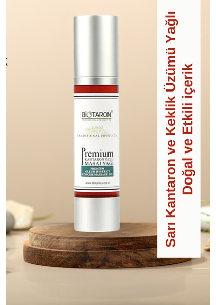 Premium Masaj Yağı - 50 ml - Sarı Kantaron ve Keklik Üzümü Yağlı