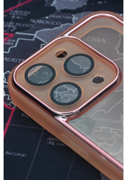Apple iPhone 13 Pro Max Uyumlu Pembe Kenarlı Renkli Yarı Şeffaf Kapak Kılıf Kamera Lens Korumalı fiyatları