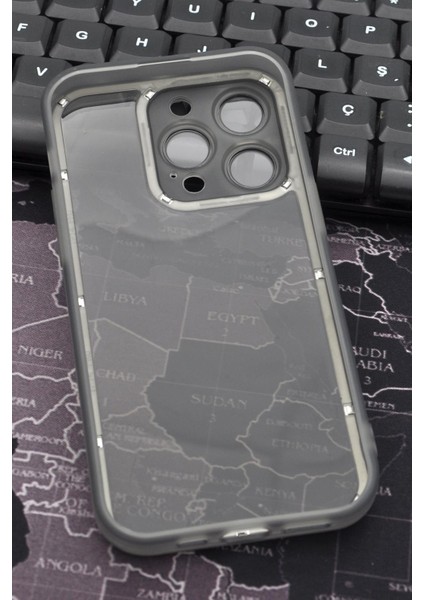 Apple iPhone 13 Pro Max Uyumlu Siyah Kenarlı Renkli Yarı Şeffaf Kapak Kılıf Kamera Lens Korumalı indirimleri