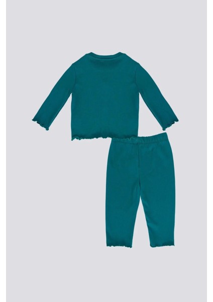 Kız Bebek Uzun Kol 2li Takım - Ördek Yeşili modelleri