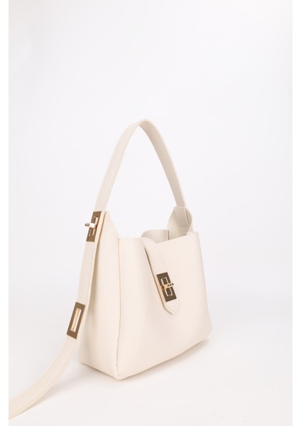 Gold Kilit Detay Aksesuarlı Ayarlanabilir Kilit Askılı El Kol ve Omuz Çantası fiyatları