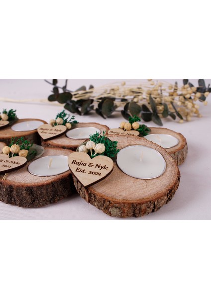 Happy Times 5 Adet Kişiye Özel Kendin Tasarla Ahşap Mumluk, Nikah Hediyesi, Söz Nişan Hediyesi, Düğün Hediyesi fırsatları
