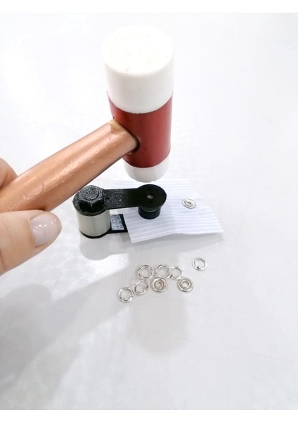 Klikıt Bebe Çıtçıtı Makinesiz Çakım Kiti Çekiçle Uygulama Aparatı ve 25 Adet 10,5 mm Çıtçıt fırsatları