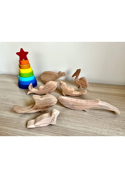 Montessori Ahşap Figür Seti | Ahşap Hayvan Oyun Seti | pikler Ahşap Oyuncak | eğitici Oyuncak modelleri