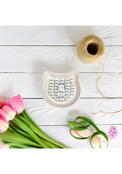 Minik Seramik Mama Veya Su Ödül Kabı Kedi Kafası Şeklinde Sevimli Dostlarımız Için indirimleri