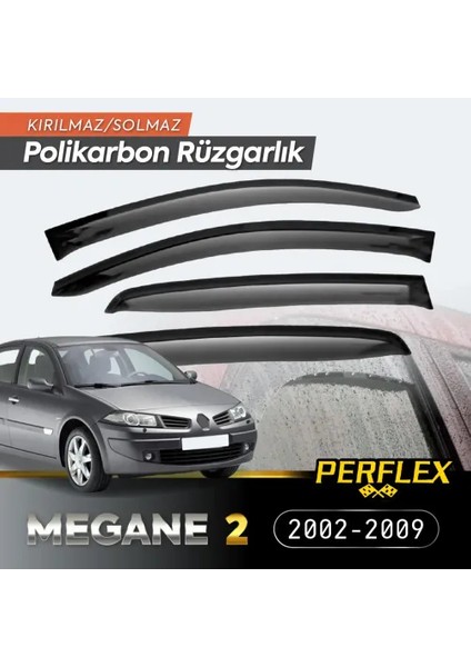 Perflex Polikarbon Kırılmaz Rüzgarlık V2 Mugen Renault Megane 2 2002-2009