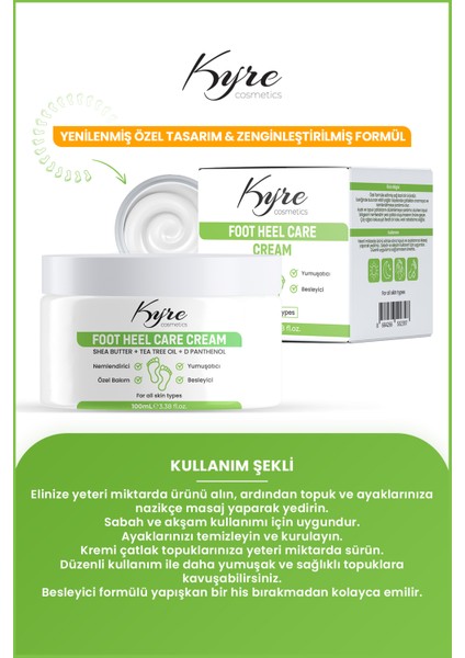 Kyre Besleyici ve Nemlendirici Ayak Topuk Kremi 100ML