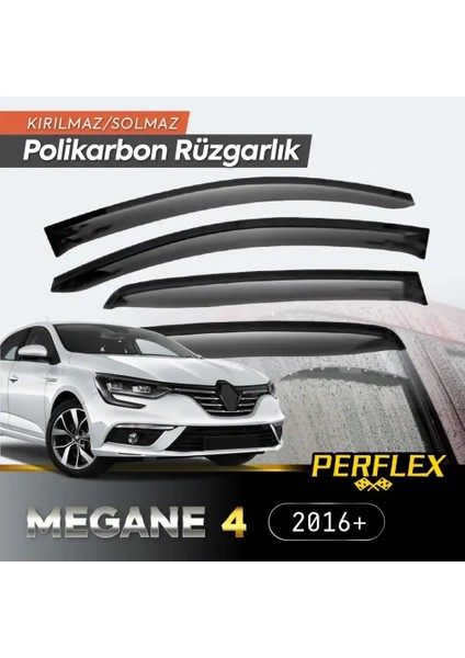 Perflex Polikarbon Kırılmaz Rüzgarlık V2 Renault Megane 4 Sedan Avant 2016+