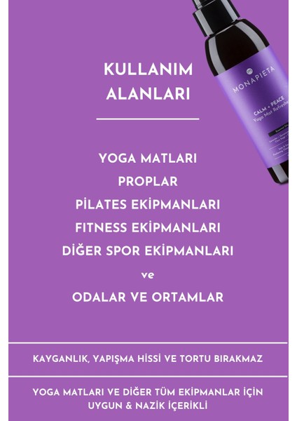 Tazeleyici Yoga Matı Temizleme Spreyi | Yenileyici & Koku Giderici | Sakin & Huzurlu Aura | 2X125 ml