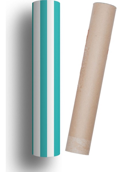 Duvar Kaplama Folyo Turkuaz Çizgili Kendinden Yapışkanlı 50 cm x 300 cm modelleri