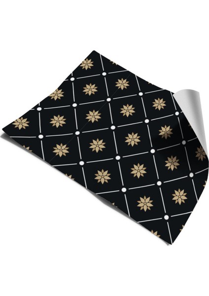 Duvar Kaplama Folyo Siyah & Gold Kendinden Yapışkanlı 50 cm x 300 cm