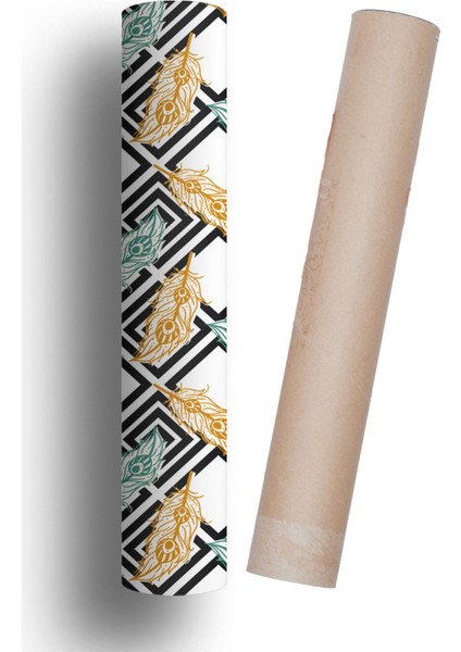 Duvar Kağıdı Kaplama Folyo Keninden Yapışkanlı Tüy Desen 50 cm x 300 cm modelleri