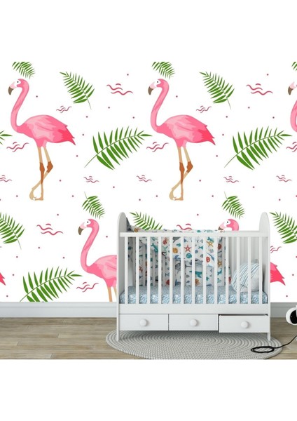 Çocuk Odası Duvar Kaplama Folyo Flamingo Kendinden Yapışkanlı 50 cm x 300 cm
