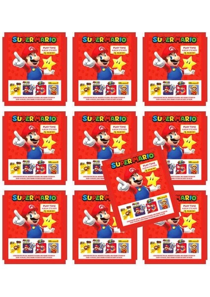 Super Mario Play Time Stickers - 10 Paket