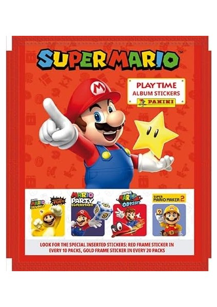 Super Mario Play Time Stickers - 10 Paket