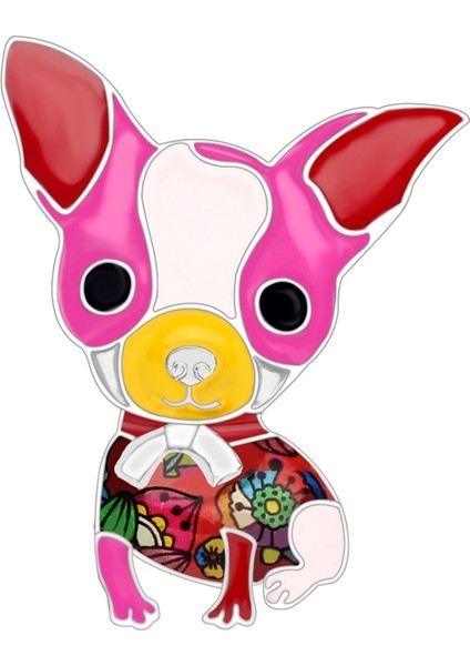 Siyah Stil Kadınlar Kızlar Için Mine Alaşım Çiçekli Chihuahua Köpek Broş Takı Aksesuarları (Yurt Dışından) fırsatları