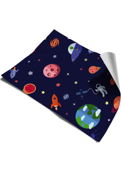 Çocuk Odası Duvar Kaplama Folyo Uzay Temalı Kendinden Yapışkanlı 50 cm x 300 cm fiyatları
