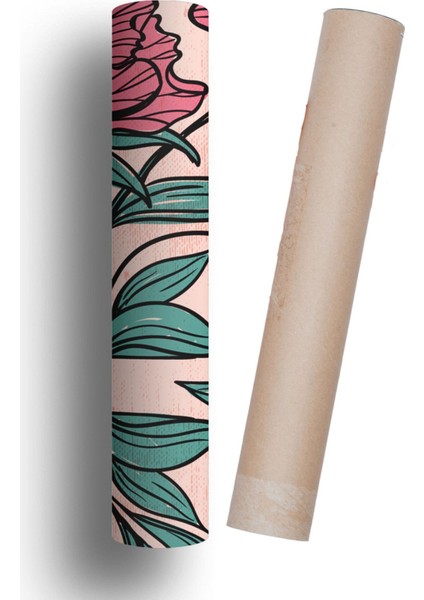 Duvar Kendinden Yapışkanlı Kaplama Folyo Pembe Çiçekler 50 cm x 300 cm
