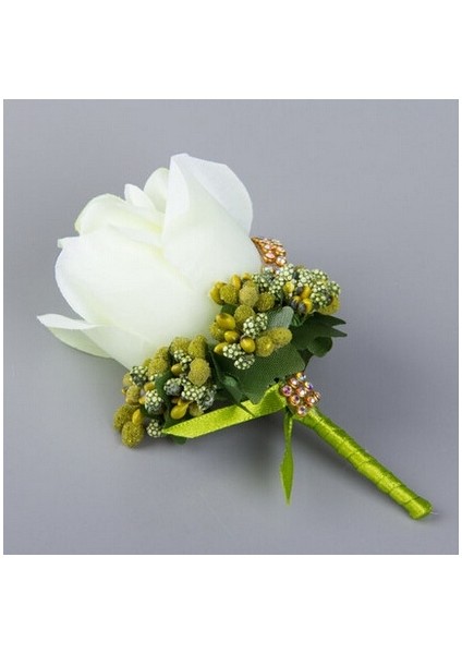 Kırmızı Stil 1'li Paket Damat Gelin Gerdanlığı Ipek Gül Broş Düğün Çiçekleri Papyon Takım Elbise Çiçeği (Yurt Dışından) indirimleri