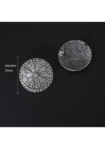 Antik Gümüş Tarzı C Yuvarlak Kelt Düğüm Broş Viking Broş Viking Norse Takı (Yurt Dışından)