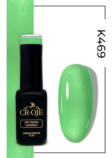 Kalıcı Oje Simli Açık Yeşil - K469 (12 ML.)