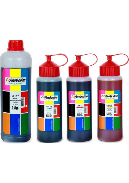 Canon Uyumlu Gı-41 Pixma G1430 G2470 G3470 G4470 4 Renk Mürekkep Dolum Seti 1 Kg. + 3 X500 Gr.