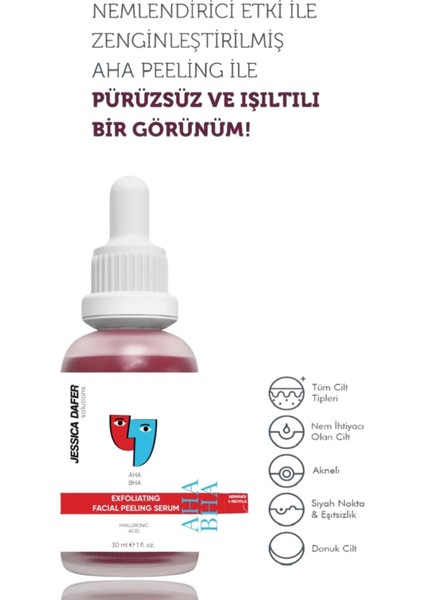 Aha & Bha Canlandırıcı ve Cilt Tonu Eşitleyici Kırmızı Peeling Cilt Serumu 30 ml