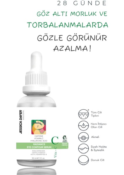 Torbalanma Karşıtı, Aydınlatıcı Kafein Göz Altı Serumu 30 ml