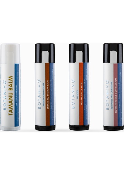 Full Stick Set | Çok Amaçlı Tamanu, Kaş, Dudak, Tırnak | 4x5 ml Stick