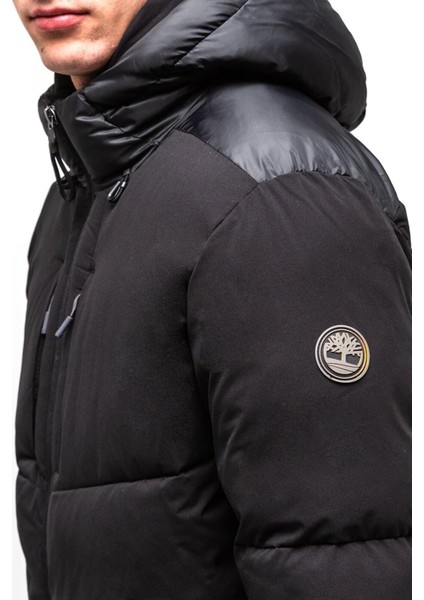 Neo Summit Hooded Men's Jacket Black Erkek Termal Kapüşonlu Spor Mont Siyah